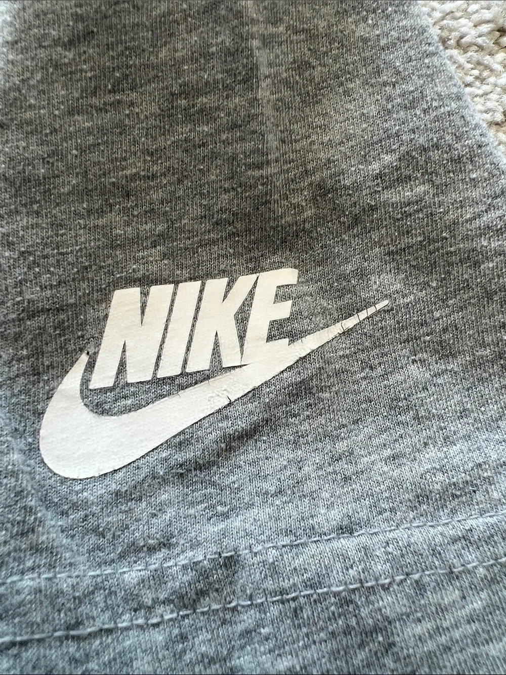 Nike Gray Short-Sleeve Tee with White Logo